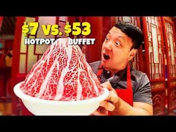 $7 vs. $53 HOTPOT BUFFET! The CHEAPEST vs. MOST EXPENSIVE in Manila Philippines