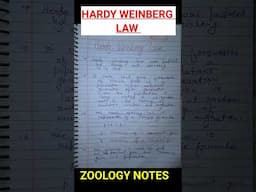 HARDY WEINBERG LAW NOTES