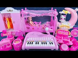 13 Minutes Satisfying with Unboxing Barbie Princess Bedroom and Piano Playset ASMR | Review Toys
