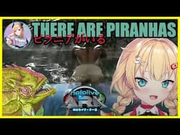 A wild Haachama appears in the Hololive Ark Server and gets traumatised by Piranhas  [HoloArk24]
