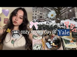 snow day @ yale (featuring a jewelry tour 💫) | cozy study vibes, grwm, and full jewelry box tour