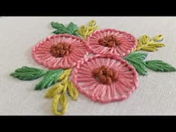 Hand Embroidery Buttonhole Stitche Flower Embroidery Design
