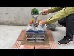 Top Ideas to Recycle Plastic Bottles and Cement at Home / Tips for casting pots from plastic bottles