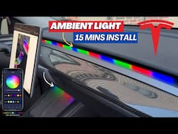 Must-Have Ambient Lights for Tesla Model 3/Y! 15-Min Fast Install!