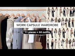 11 Pieces = 44 Outfits SPRING WORK CAPSULE WARDROBE
