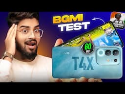 vivo t4x 5G BGMI Test with FPS Meter 🔥 Heating Test at 60 FPS Graphics Setting | Gaming Review