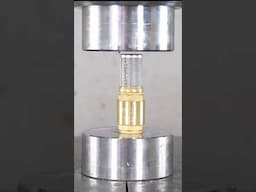 Satisfying Metal Crushing Perfection! 🔩💥 Smooth, Slow & Powerful! #hydraulicpress #metal #satisfying
