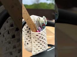 Make a Camp Chair Cozy for your camping adventures this summer! ☀️🍹 #crochet #diy #crochetpatterns