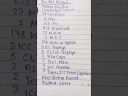 MS Dhoni Awards List #msdhoni #mintossmood #ipl #icc