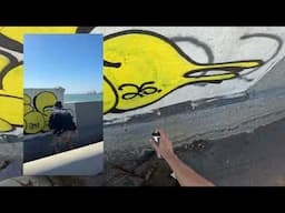 Graffiti on Rooftop with Castle and Ocean views