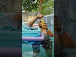 DIY pool floatie for drinks ☀️ #DIY #pool #summer #problemsolved