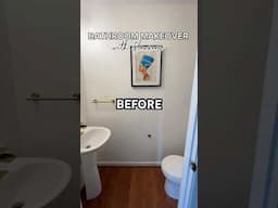Would you do this DIY bathroom makeover? Full video linked! #diy #bathroommakeover #glowforge