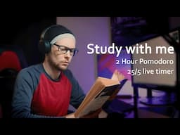 2 HR STUDY WITH ME | Gentle Rain 🌧 & bird song 🐦, Pomodoro 25-5, No Music