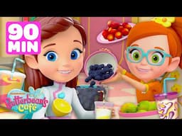 Butterbean's Café YUMMIEST Smoothies & Drinks 😋🥤🍌 w/ Poppy & Dazzle | 90 Minutes | Shimmer and Shine