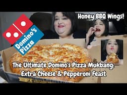 The Ultimate Dominos Pizza Mukbang Extra Cheesy Pepperoni Parmesan Stuffed Crust ASMR Feast