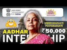 Aadhar UIDAI Internship 2025 | Govt Online Internship 2025 | No Exam: Free Internship for Students
