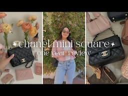 chanel mini square flap one year review! is it still worth it?