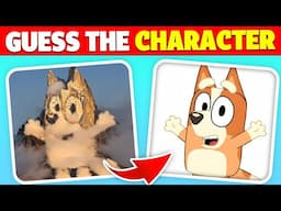 Guess the BLUEY Movie🐶👨‍👩‍👧‍👦Characters by ILLUSION😵‍💫! 💫 | Squint Your Eyes ! | Bingo, Bandit, Coco