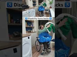 ♿️ This is how I carry Laundry & Bulky items in my wheelchair 🧺 cheep fix!