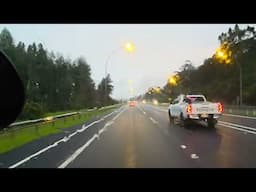 ASMR TRUCK DRIVING, Entering Storm In Auckland 4K HD
