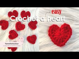 How to Crochet a heart - beginner friendly - step by step easy pattern
