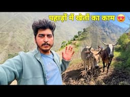 Pahado Mein Khet Ka Kaam 😍
