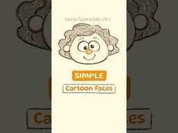 Simple Cartoon Face #howtodrawcartoonfaces #cartoonfacetutorial #characterdrawing #easydrawinglesson