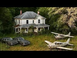 Pilot's ABANDONED Mansion with 2 Airplanes & 11 Cars Left Behind | Everything Still Inside