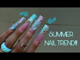 How To: Tropical 3D Nail Art Trend | Acrylic Nails Tutorial