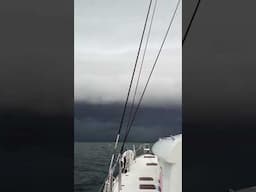 Not able to outrun this storm #squall #storm #sailboat #boatlife #ocean