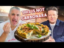 Italian Chef Reacts to Jamie Oliver Carbonara Cake Recipe
