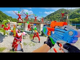 Nerf War | Amusement Park Battle 122(Nerf First Person Shooter)