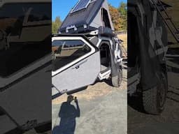 Unique door design on the teardrop trailer an Alucab RTT added for friends #rv #teardroptrailer