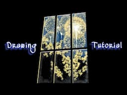 Drawing Grove Fireworks Reflection - step by step
