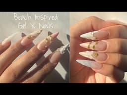 Beach Inspired Nail Design | Gel X Nails Tutorial