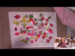 Making a pouch from plastic bits and bobs and using water soluble fabric