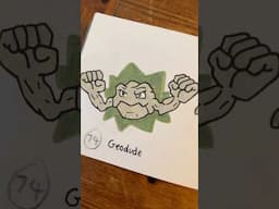 Drawing geodude, graveler and golem from #pokemon