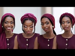5 SIMPLE WAYS TO STYLE A HEADSCARF WRAP & TURBAN | HOW TO  AVOID SLIPPING