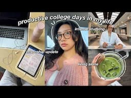 study vlog | VERY productive days in my life: midterm studying, notetaking, job update & daily life