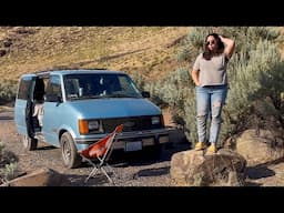 van camping ALONE off grid in Oregon *off-roading, cooking steak & chillin