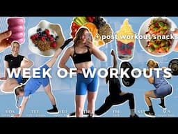 Week of Workouts & High-protein Post Workout Snack Ideas