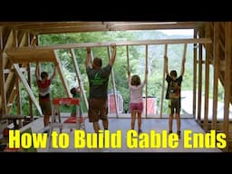 Garage Build #34 How to Build Gable Ends-with Window Rough Framing