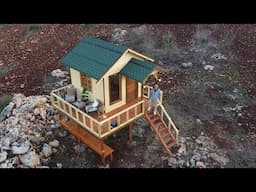 Building a Wooden House Alone in 20 Days - Full Video from Start to Finish